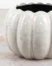 White Ceramic Pumpkin Plant Pot