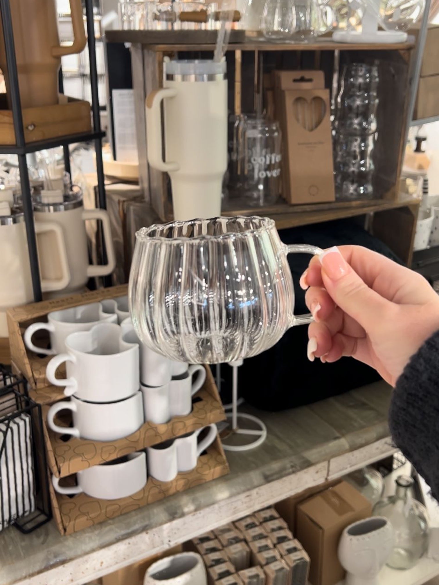 Glass Pumpkin Mug
