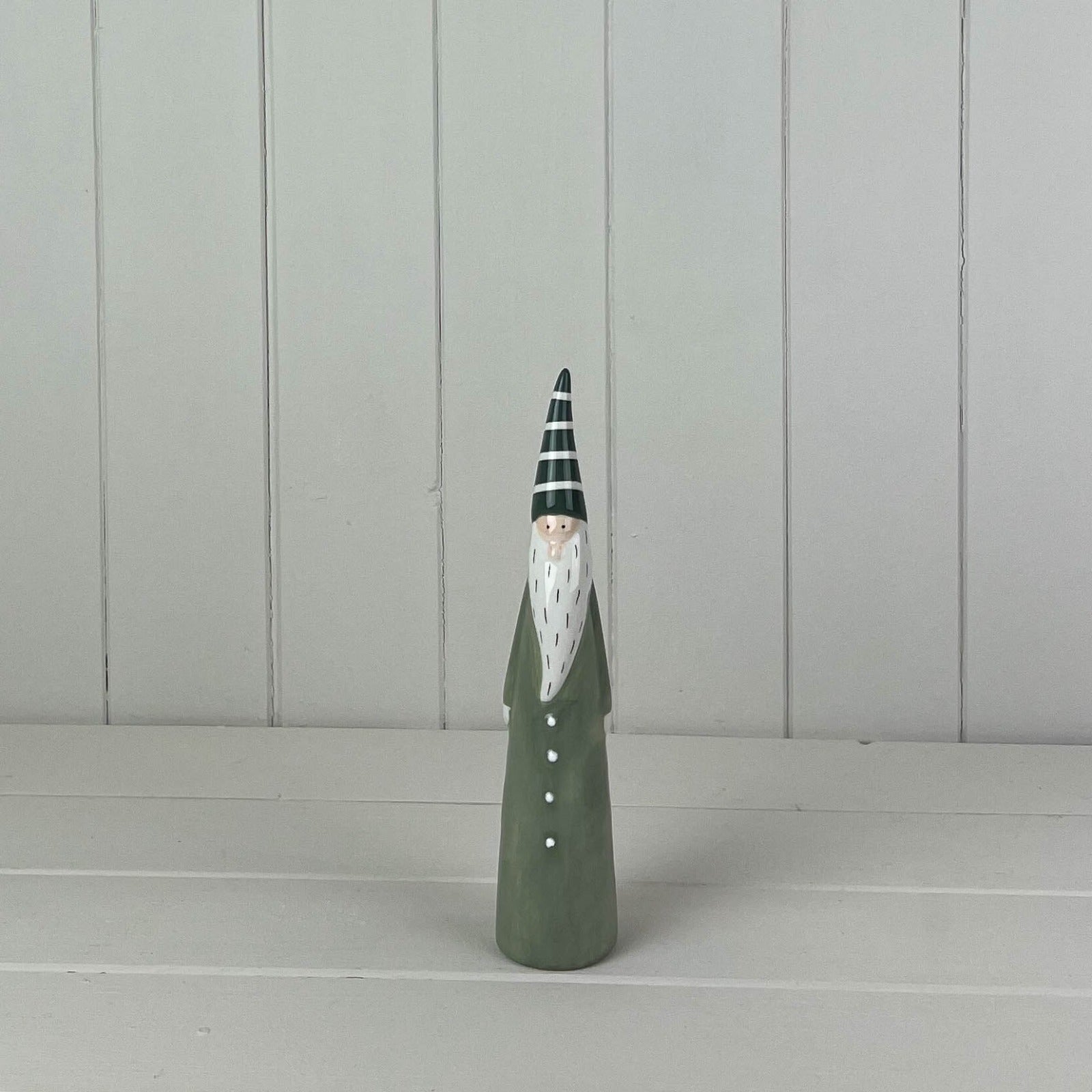Sage Green And White Ceramic Gonk
