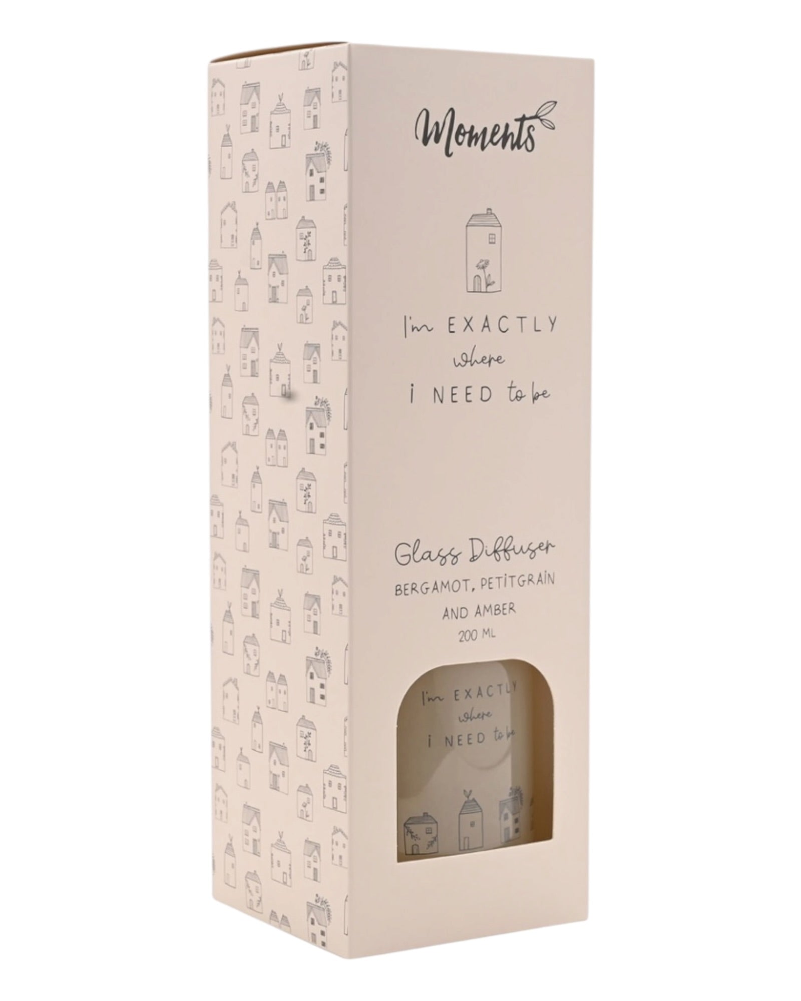 Beige Moments Clear Glass Reed Diffuser - Where I Need To Be