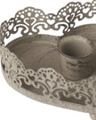 Metal Heart Candle Holder for home décor, featuring a stylish heart design in a sleek metal finish.