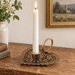Heart shaped metal candle holder for Christmas by Heaven Sends, featuring a festive design with a candle inside.