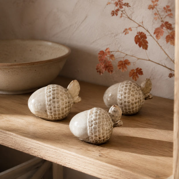 Neutral Ceramic Acorn