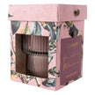 Small Ridged Glass Candle - Garden Blooms Plum