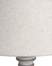 Hill Interiors Pella Wooden Table Lamp with a warm-toned wooden base and fabric shade, perfect for cozy lighting.