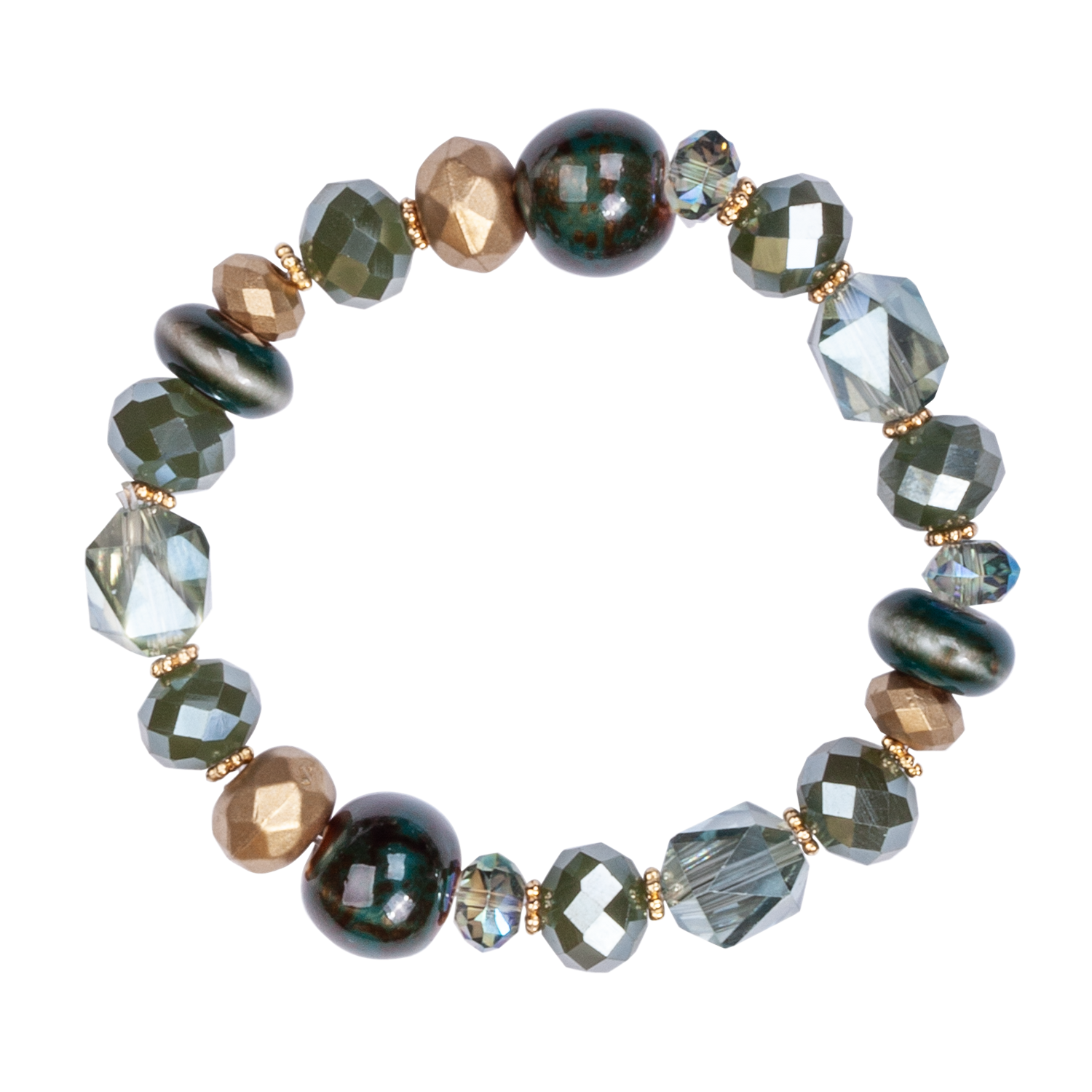 Venus Semi-Precious Stone Crystal Elasticated Bracelet