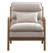 Cream Retro Wooden Framed Arm Chair