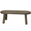 Natural wood oval bench from Gisela Graham, a stylish home decor piece with smooth wooden finish and elegant oval shape.