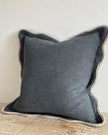 Extra large blue scalloped cushion cover by Ellenvale Trade, featuring a square shape and soft, textured fabric.