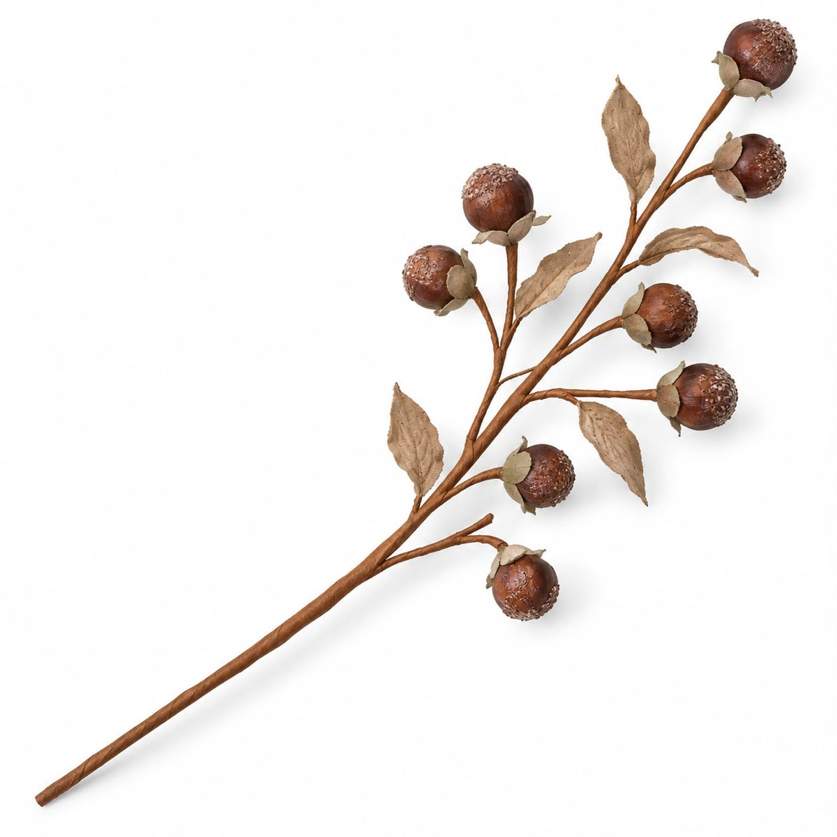 Artificial Brown Berry Stem