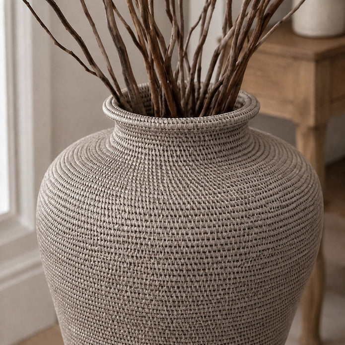 Wickham Rattan Large Floor Standing Vase
