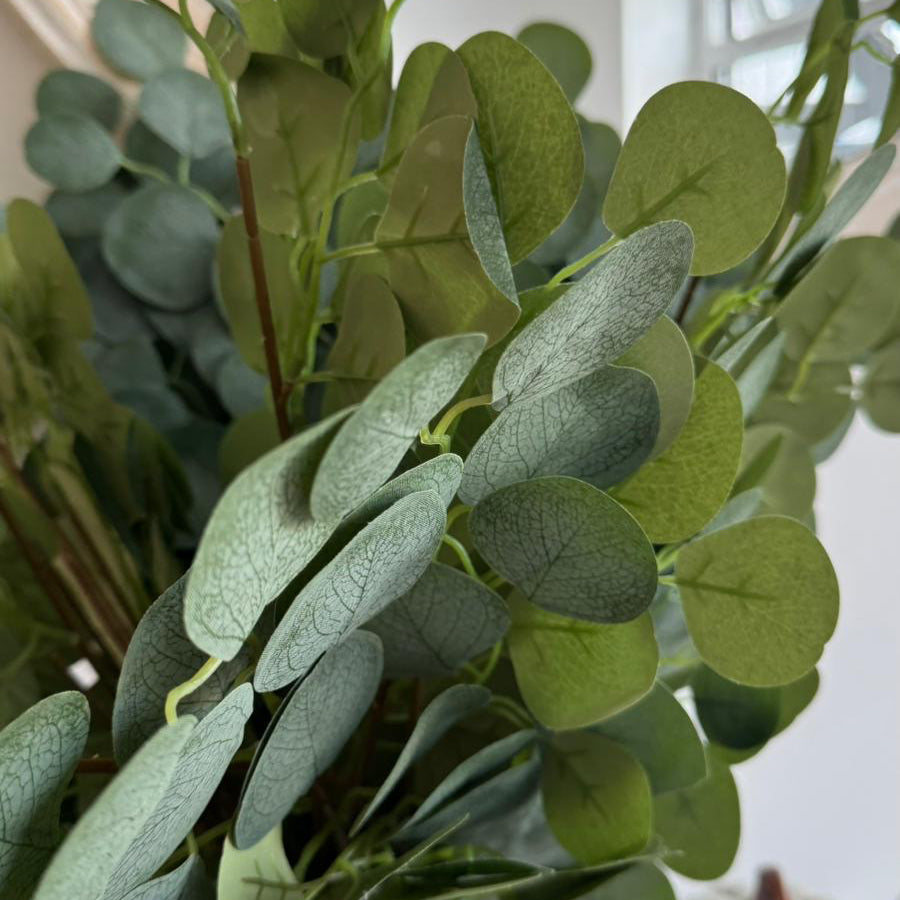 Artificial Green Flat Leaf Eucalyptus Stem