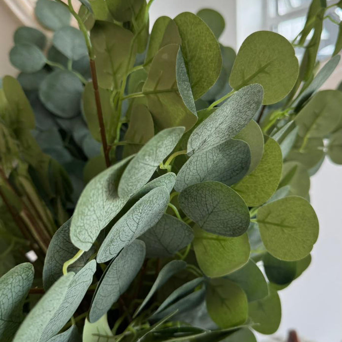 Artificial Green Flat Leaf Eucalyptus Stem