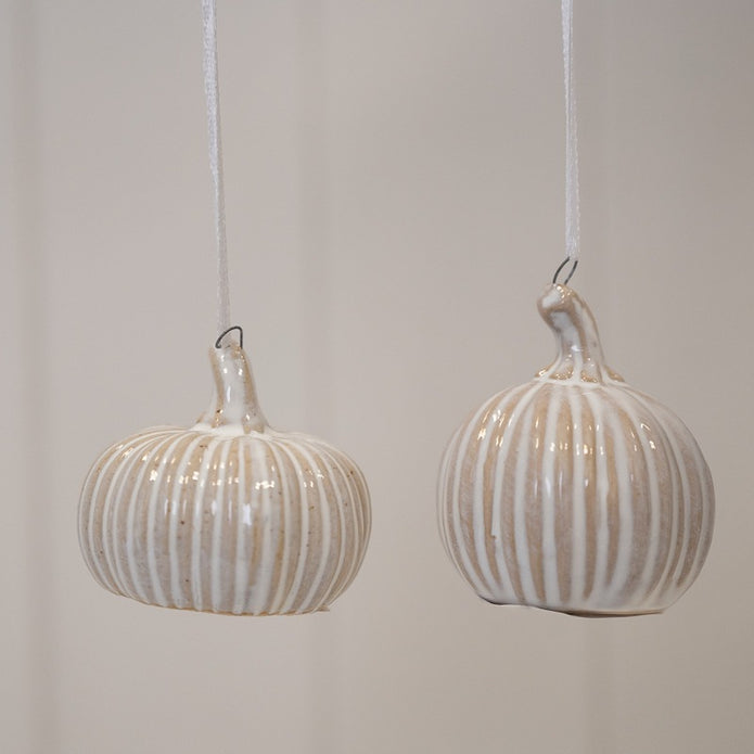 Hanging Ceramic Natural Pumpkin