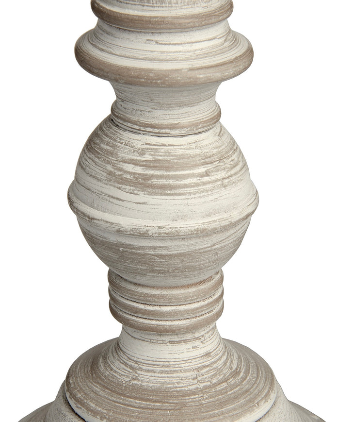 Leptis Magna wooden lamp by Hill Interiors featuring a rustic lighting design with natural wood finish and decorative craftsmanship.