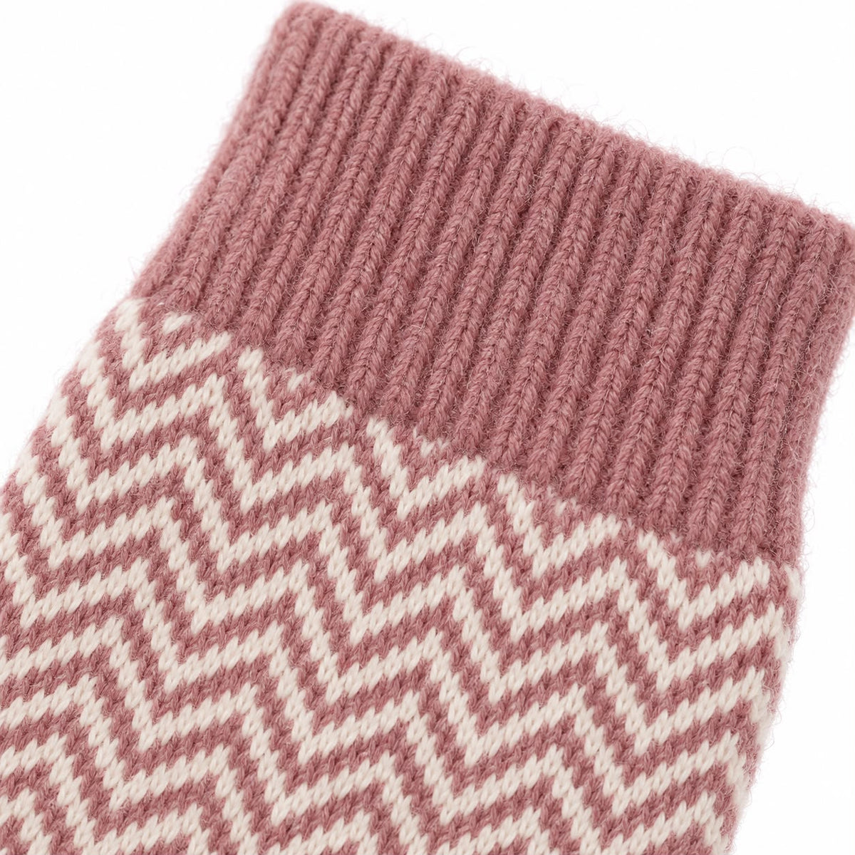 Pink Herringbone Cosy Socks