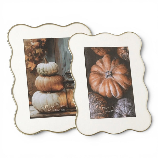 Metal Gold Edge Pumpkin Photo Frame