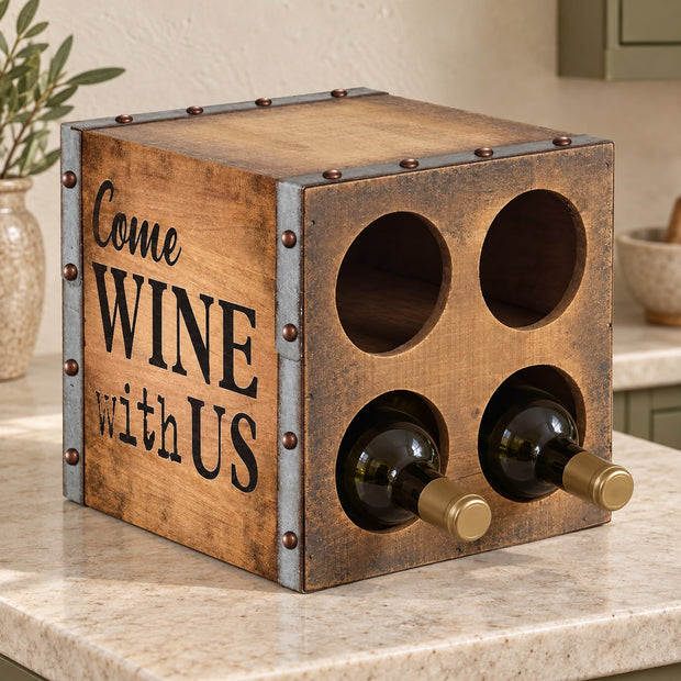 Come Wine With Us Wooden Box – product view 2