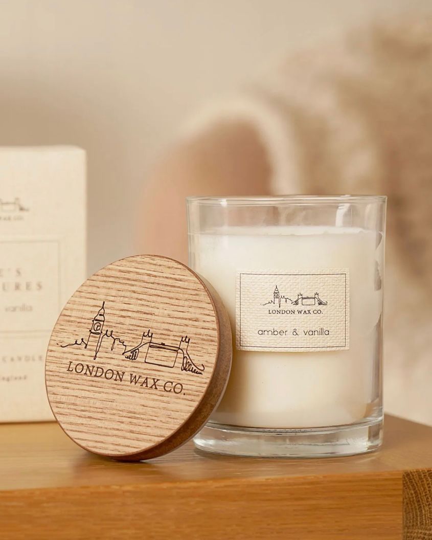 London Wax Company Lidded Candle - Amber & Vanilla