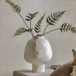 Palawan Neutral White Stoneware Footed Vase
