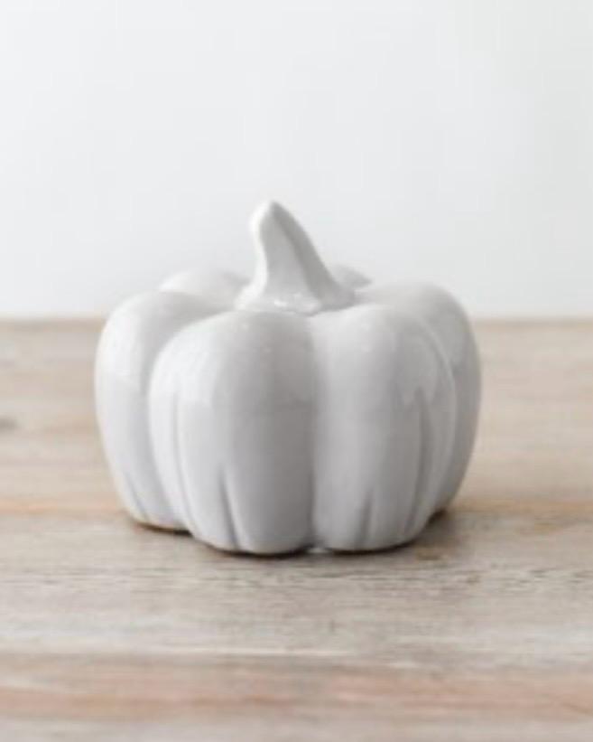 White Ceramic Pumpkin