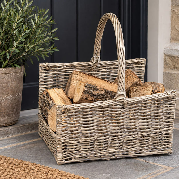 Greywash Willow Log Basket