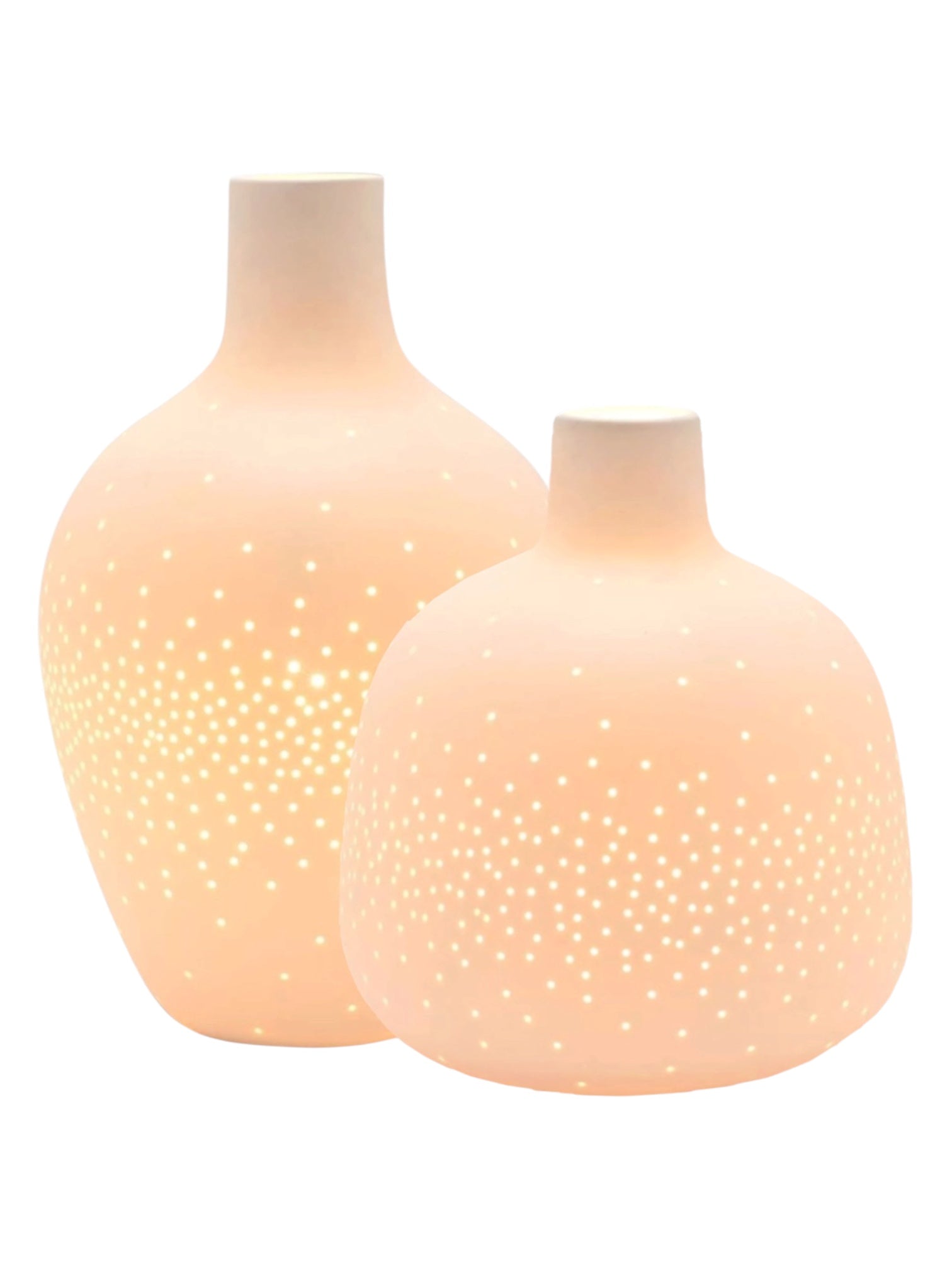 White Ceramic Loire Bottle LED Table Lamp