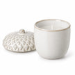 White Porcelain Acorn Candle Pot