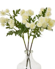 Artificial Cream Globe Thistle Spray from Hill Interiors, realistic faux plant with cream-colored globe-shaped flowers and green foliage.