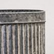 Ribbed Oval Galvanised Metal Planter Troughs - Set of Three