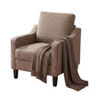 Light Brown Small Upholstered Tub Arm Chair