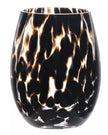 Brown Tortoise Print Tumbler Glasses - Set of Two