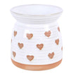 Beige Heart Print Oil Burner