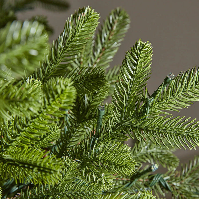 Close-up of the green needles on the InLit Regal KingTree Christmas tree.