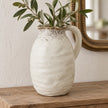 Natural Cream Speckled Ceramic Jug Vase
