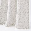 Yard Leaf Patterned Natural Woven Sheer Voile Curtain Panel