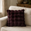 Burgundy Luxury Faux Fur Cushion