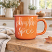 Orange Ceramic Pumpkin Spice Coffee Mug