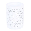 White Heart Cut Out Oil Burner and Wax Warmer