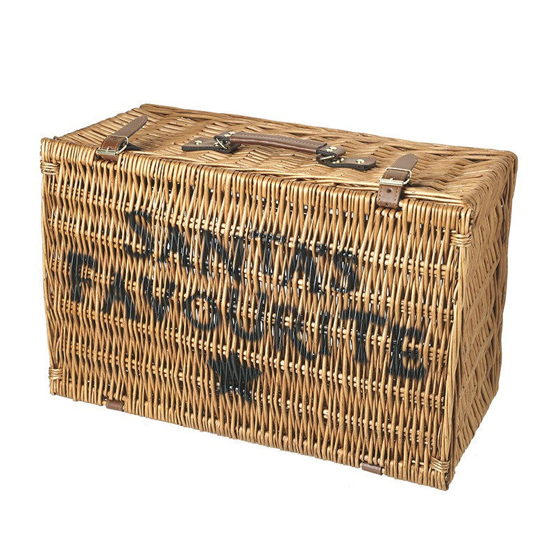 Santa's Favourite Large Rattan Storage Basket