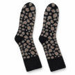 Black Fluffy Leopard Print Socks