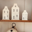 White Ceramic LED Light Up Christmas Village House