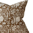 Ivy Rust Print Brown And White Cotton Cushion Cover