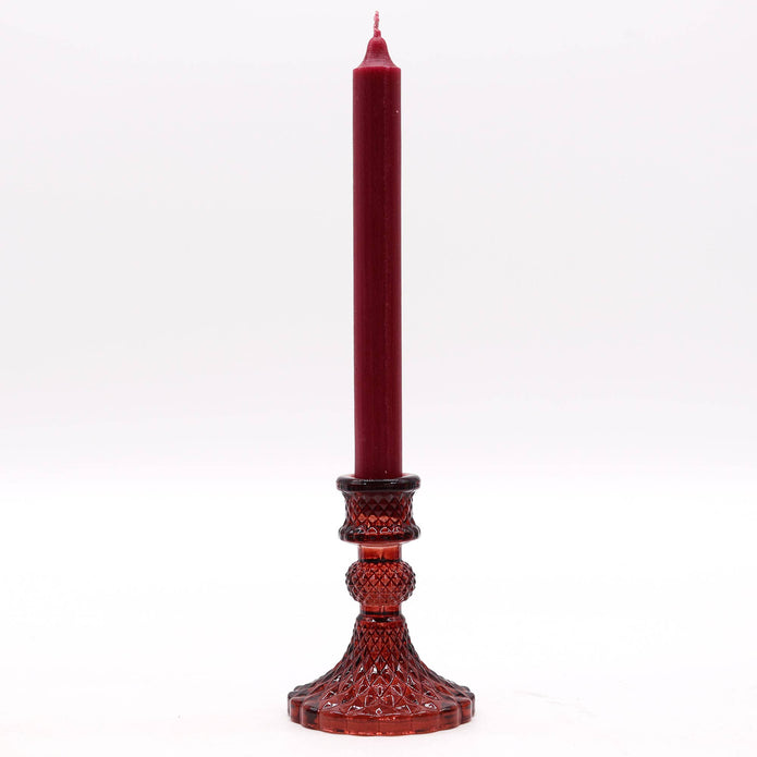 Burgundy Vintage Candle Holder