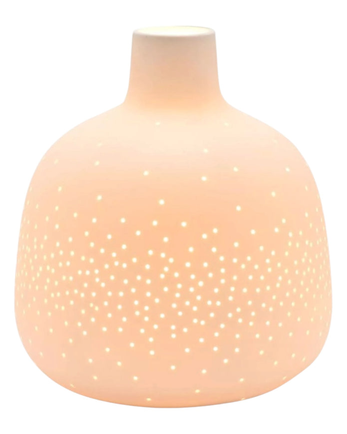 White Ceramic Loire Bottle LED Table Lamp