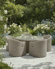 Rattan Ragusa Outdoor Dining Table And Four Chair Set