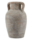 Siena Matt Brown Stone Amphora Vase by Hill Interiors, featuring a classic shape and textured stone finish.