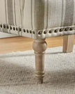 Neutral Beige Striped Arm Chair