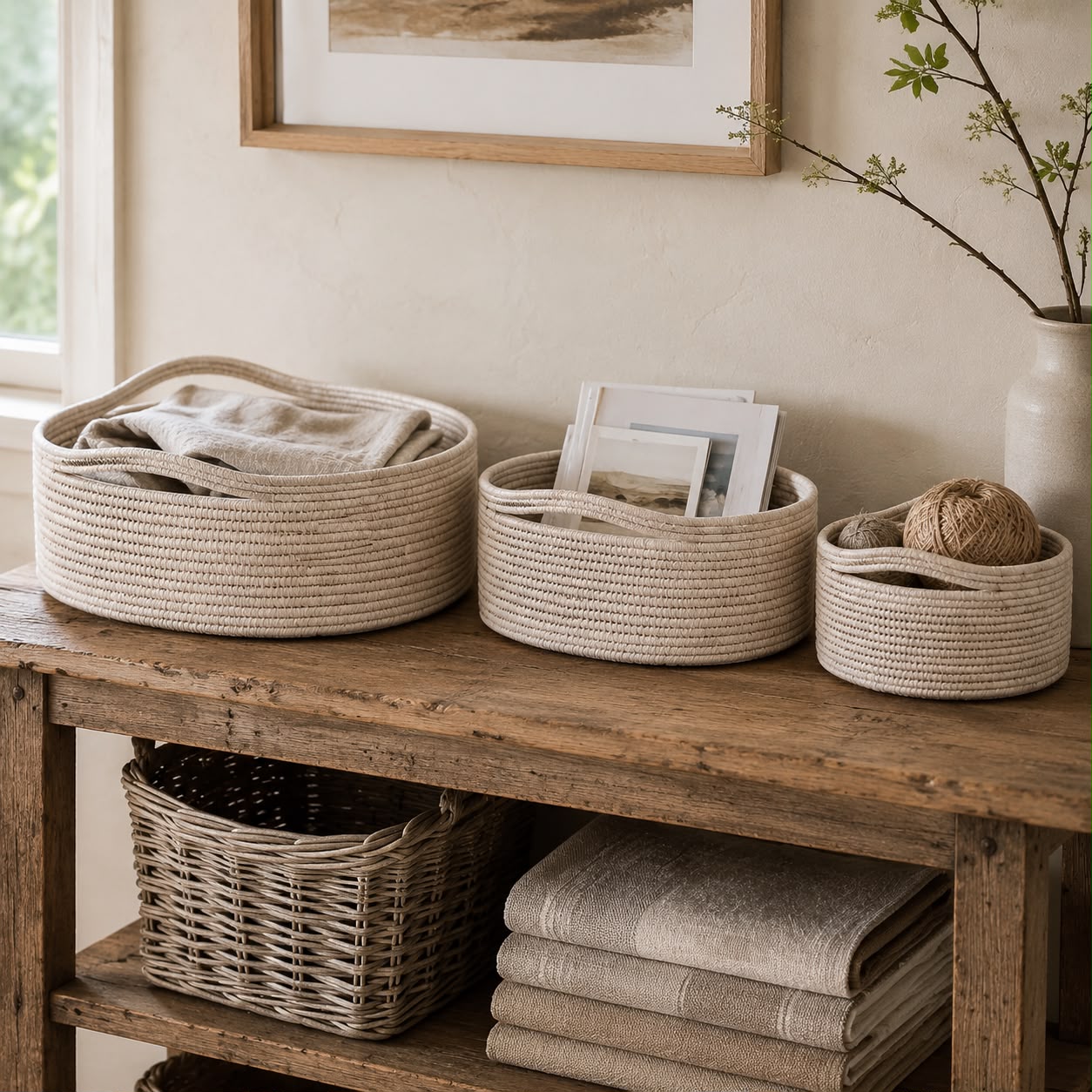 Wickham Rattan Oval Storage Basket