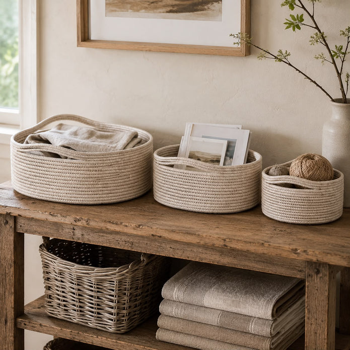 Wickham Rattan Oval Storage Basket
